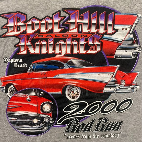 Vintage Y2K Boot Hill Saloon Hot Rods Essential Punk Tee - Picture 3 of 7